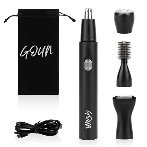 GOUN 4-in-1 Nose Hair Trimmer for Men - 2025 Professional Painless USB Rechargeable, IPX6 Waterproof, Easy to Use