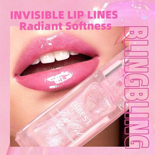 Hydrating Lip Gloss Transparent Lip Care, Magic Color Changing Moisturizing Lip Glow Oil Plumping Glimmer Glow Lipstick, Long Lasting Moisturizing Non-sticky Fresh Texture Lip Oil(201#Change Color)