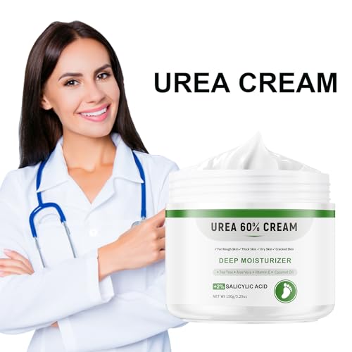 Urea Cream 60% with Salicylic Acid 2% - Dry Cracked Foot Repair Cream, 5.29oz