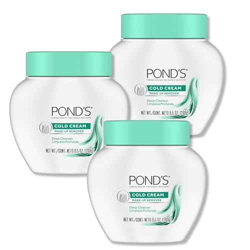 POND'S Cold Cream Cleanser & Makeup Remover, 9.5 oz, 3 Pack