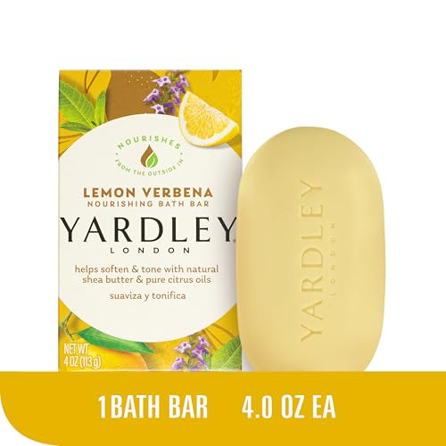 Yardley London Lemon Verbena Naturally Moisturizing Bath Bar,4 ounce,(Pack of 3)