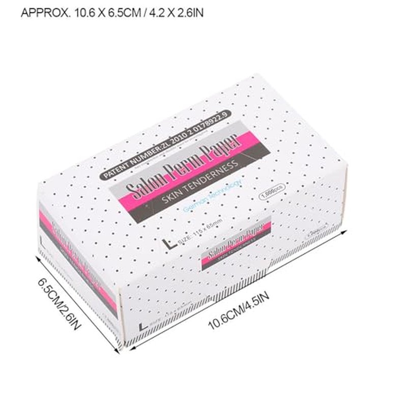 1000 Sheets Hair Perm End Papers, Breathable Professional Salon