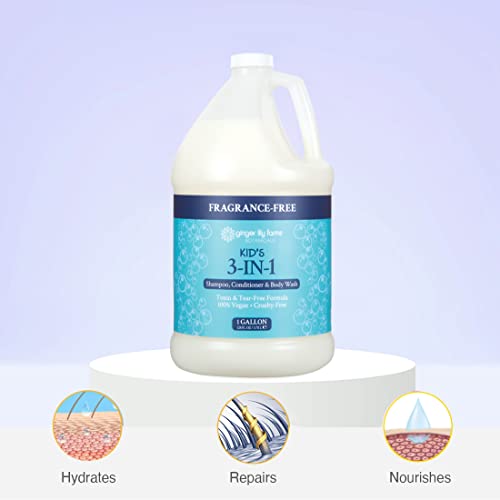Ginger Lily Farms Kids 3-in-1 Shampoo & Body Wash, 128 oz
