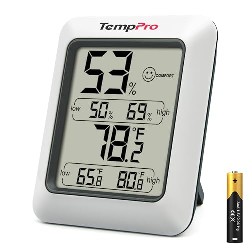 TempPro TP50 Digital Hygrometer Thermometer with Humidity Gauge