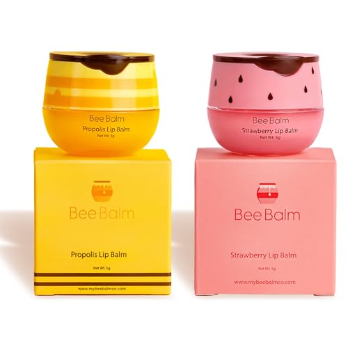 Original My Bee Balm Lip Balm - 2 pack Hydrating Balm Honey Pot for Dry, Chapped & Cracked Lips - Enriched with Propolis, Honey & Vitamin E - Soften, Smooth & Reduce Lip Lines