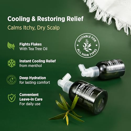 RoyceDerm Tea Tree Scalp Relief Spray for Dry Itchy Scalp Hydration & Balance