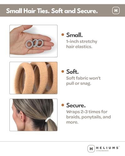 Heliums Small Hair Ties Sandy Blonde 30 Count 1 Inch