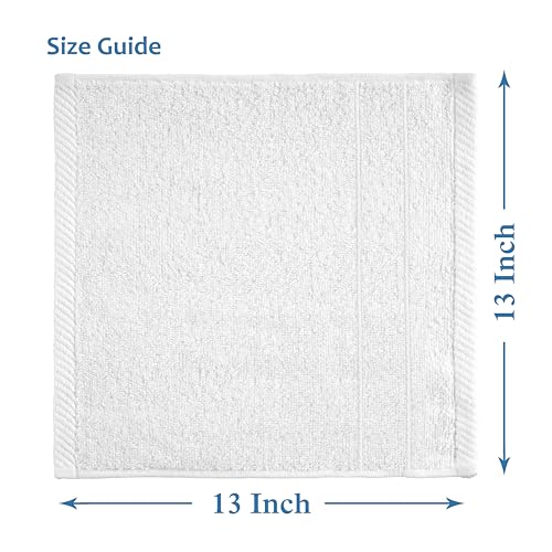 Casa Platino Washcloths 6 Pack 100% Cotton 12x12