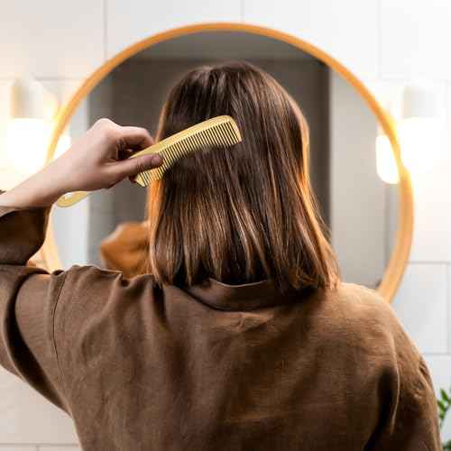 Professional Barber Aluminum Comb Set Metal Combs for Cutting Comb Hair Hairdressing Tail Comb (Golden)