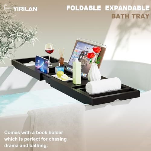 Foldable Bathtub Caddy Expandable Bath Tray