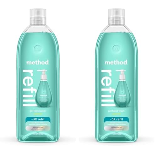 Method Gel Hand Soap, Refill, Waterfall, 34 oz (Packaging May Vary) (Pack of 2)