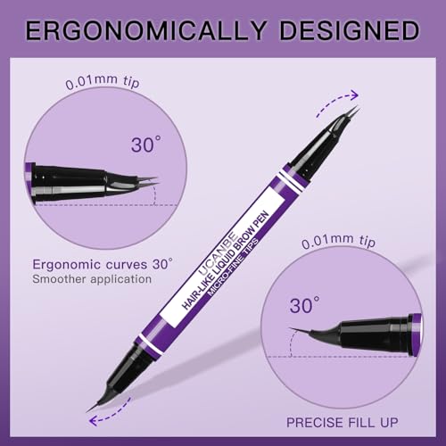 UCANBE Dual-Ended Eyebrow Pencil with Spoolie Brush - Light Brown
