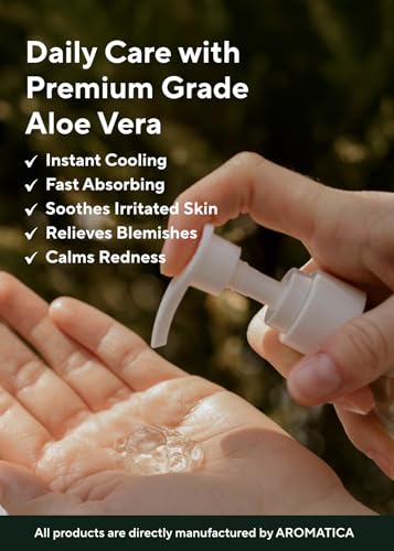 AROMATICA Organic Aloe Vera Gel 300ml | Sunburn Relief & Aftercare