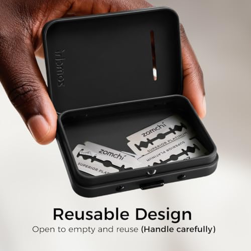 Razor Blade Bank for Used Double Edge Blades - Matte Black