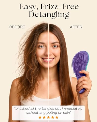 Lily England Detangler Brush for Women & Toddlers - Ombre, Wet & Dry Hair