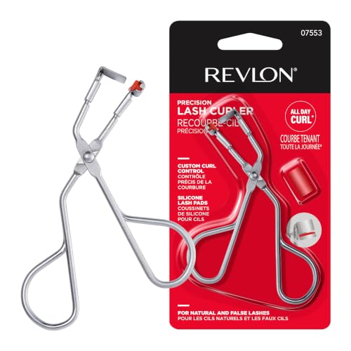 Revlon Precision Eyelash Curler - Silver, Gentle, Narrow Front Plate for Inner & Outer Lashes