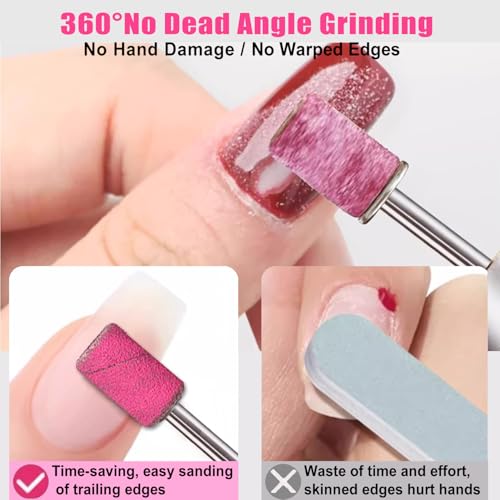 Haozher 135 Pcs Nail Drill Sanding Bands Set, 4 Grits