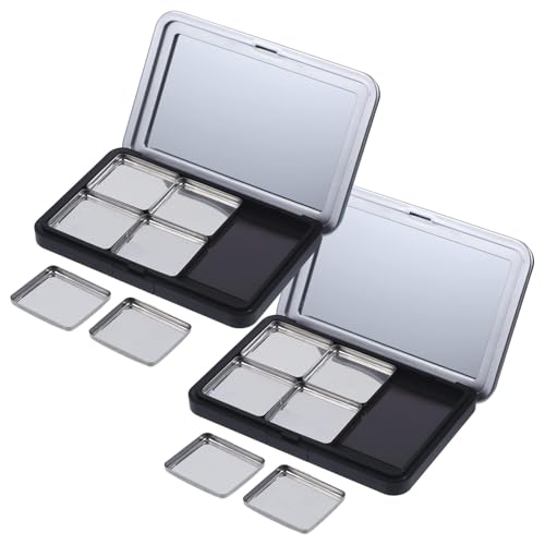 Empty Magnetic Makeup Palette with Mirror - Compact Organizer
