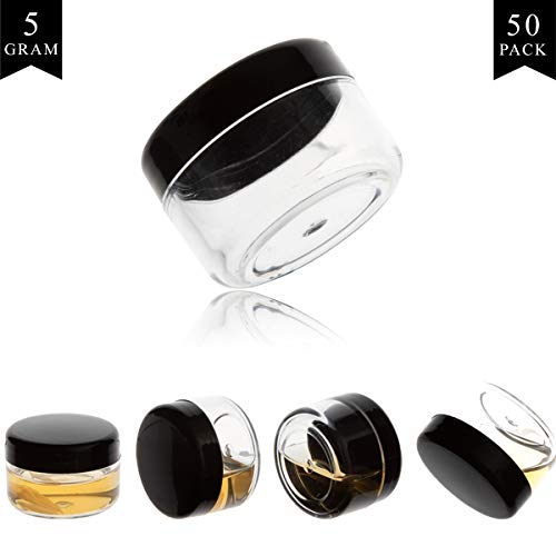 5g Sample Containers with Lids (50 Count) - Travel Size Jars
