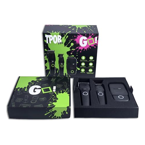 TPOB Blackout Professional Barber Clippers Set with Trimmer
