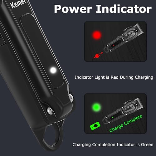 KEMEI Professional Cordless Hair Clippers for Men, 4-Speed Barber Trimmer