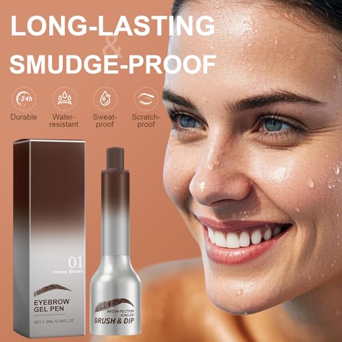 Microblading Eyebrow Pen with Press Pad Applicator – Natural Hair-Like Strokes