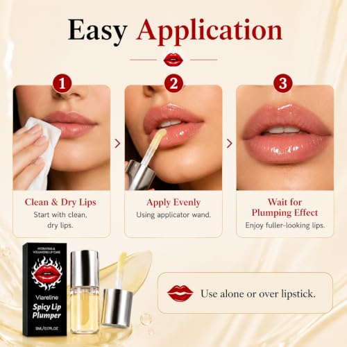 Spicy Lip Plumper Serum with High-Shine Gloss, 0.17 fl oz