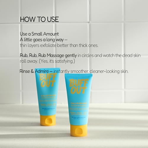 BuffOut Callus Eraser Exfoliating Gel | Feet & Body Scrub