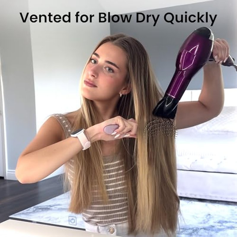 AIMIKE Hemp-Relax Detangler Hair Brush - Eco-Friendly Vented Brush for All Hair Types