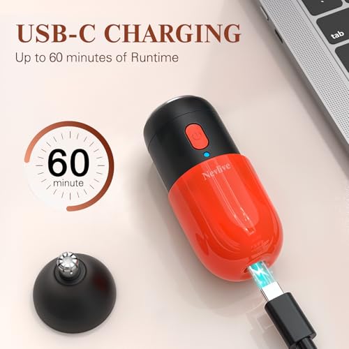 2-in-1 Facial Hair Remover & Nose Trimmer for Women and Men ? USB-C Rechargeable Mini Electric Shaver, Waterproof, Dual-Edge Stainless Steel Blades, Painless Hair Removal for Face, Nose, and Body