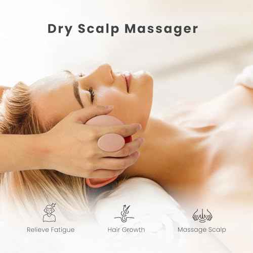 AIMIKE Scalp Massager - Silicone Shampoo Brush for Hair, Dandruff Removal & Hair Growth Stimulator - Exfoliator for Dry & Wet Scalp