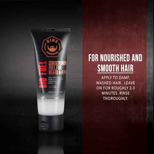 GIBS BioFuel Hair Conditioner For Men - Beard & Hair Conditioner, 3.25 oz