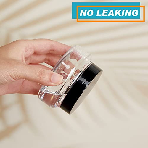 24 Pack 8oz Clear Plastic Jars with Lids and Labels