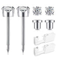 Disposable Ear Piercing Gun Kit with 4mm CZ Studs