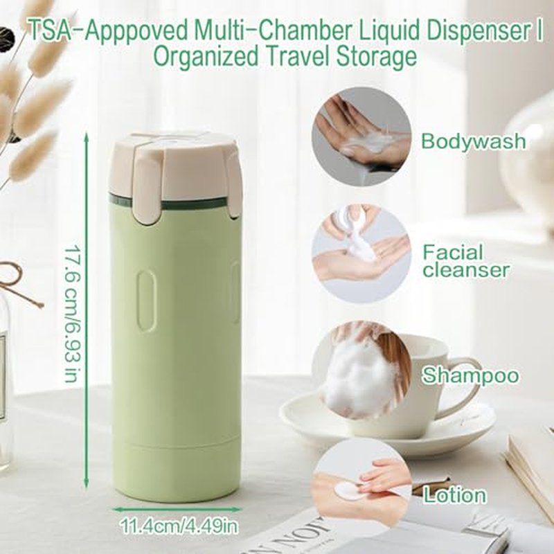 4-in-1 Rotating Travel Dispenser Bottle - TSA Approved