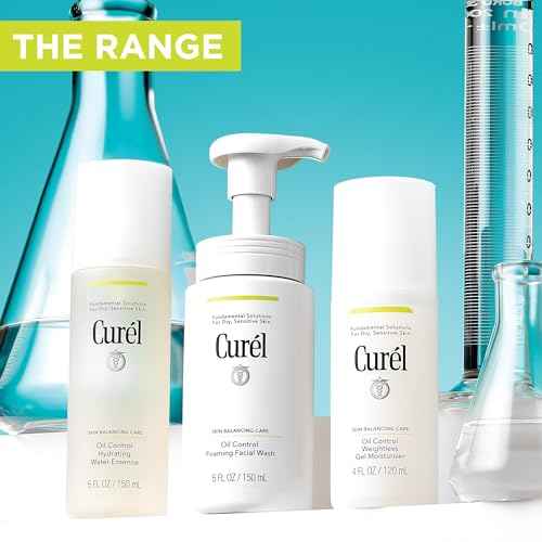 Curel Oil Control Japanese Skin Care, Foaming Face Wash For Dry, Sensitive Skin, Gentle Face Wash for Women and Men, 5 Oz