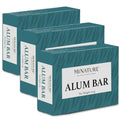 Mi Nature Pure Alum Bar Pack of 3(100g*3)|Natural Phitkari Block |Potassium Alum Stone |Shaving Bar |Skin Astringent |Water Clarifier |Odor Control