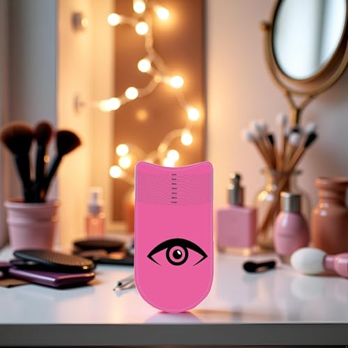 3Pcs Eyelash Ruler,Eyelash Stencils Ruler for Measure Eyelashes Length Curling Degree Ruler Eyebrow Lash Measuring Tool Beauty Tools(Pink)
