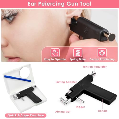 Professional Ear Piercing Gun Kit with Stainless Steel Studs
