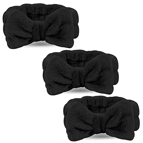 LADES Teen Girls Fuzzy Skincare Headband - Face Washing Hair Band Terry Cloth Headbands for Washing Face