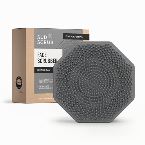 Sud Scrub Antimicrobial Silicone Face Scrubber - Exfoliating Facial Brush