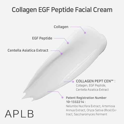 APLB Collagen EGF Peptide Facial Cream | COLLAGEN PEPT CEN¢â 29.4% 1.86 FL.OZ/Korean Skincare, Elasticity care, Deep hydration, Revitalize for gentle and improve skin texture