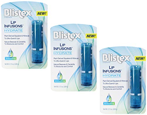 Blistex Lip Infusions Hydrate Lip Moisturizer 0.13 Ounce (3 Pack)