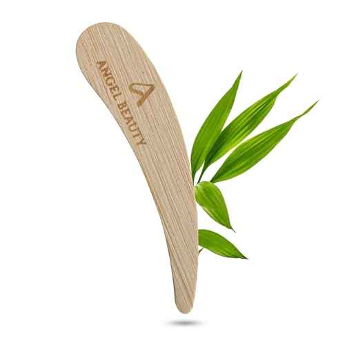 Bamboo 50-pack Cosmetic Facial Makeup Spoon Spatula Mini Makeup Spatula, Biodegradable Compostable Cosmetic Cream Spatulas Spoon, Skincare Scoop Applicator Facial Massage Beauty Tools BPA FREE