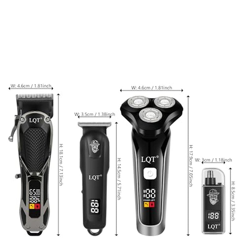 LQT 4-in-1 Cordless Hair Clippers Set for Men - Beard Trimmer & Shaver