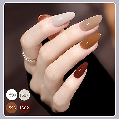 GAOY 42-Piece Gel Nail Polish Set with Base, Glossy & Matte Top Coats