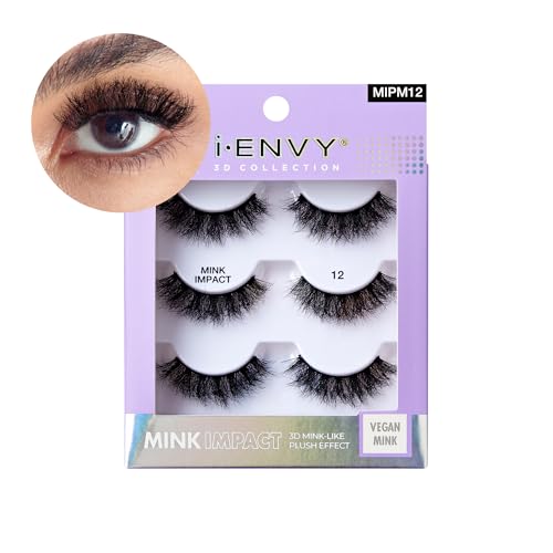 I-ENVY Mink Impact 3D Vegan Lashes Multipack (12 Pairs)