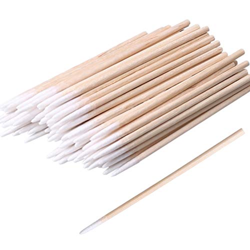 200pcs Cotton Swabs with Wooden Handles, Precision Pointed Tips for Beauty & Makeup - Bagged