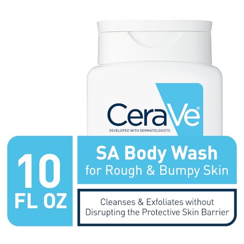 CeraVe Salicylic Acid Body Wash for Rough & Bumpy Skin - 10oz, Exfoliating Body Wash with Ceramides & Hyaluronic Acid, SA Body Wash
