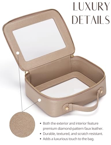 Popvibe Clear Makeup Bag Travel Cosmetic Organizer Large